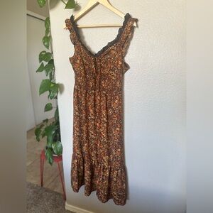 Bailey Blue Autumn Floral Maxi Dress